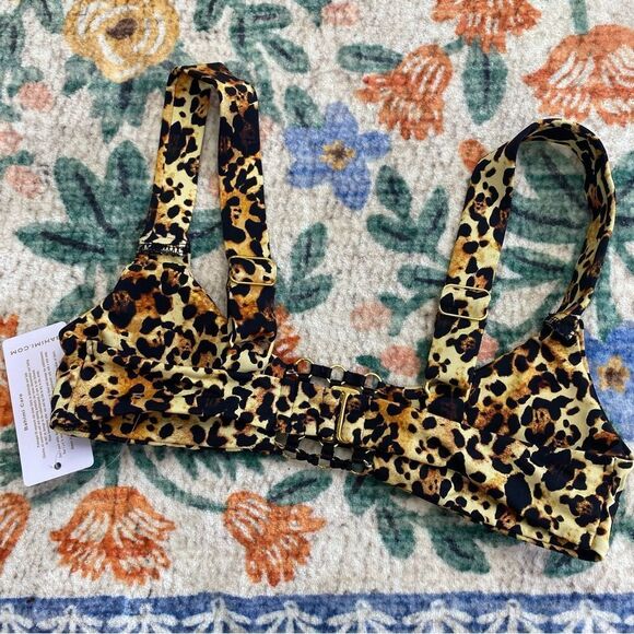 Bahimi bikini top leopard cheetah NW Small - Picture 2 of 4
